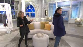 Famous Susan Graver Puffer Coat with Hardware Detail and Removable Hood with Sandra Bennett Profile