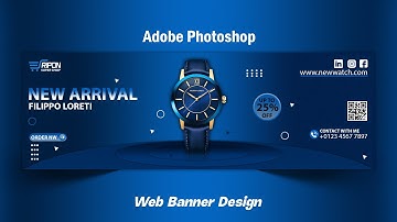 How To  Professional Web Banner design in Adobe Photoshop Tutorials