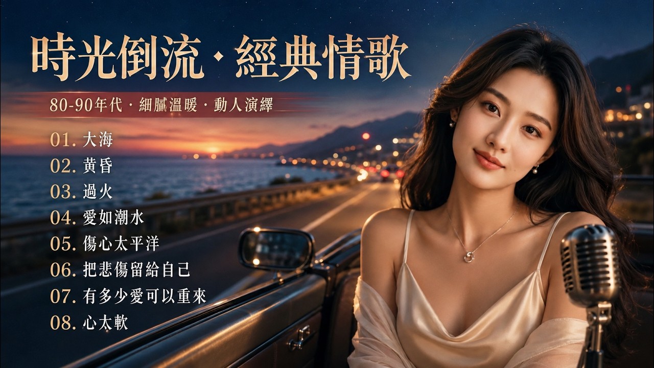 🌊 開車聽老歌，總有一段路會想起一個人｜大海・黃昏・過火・愛如潮水