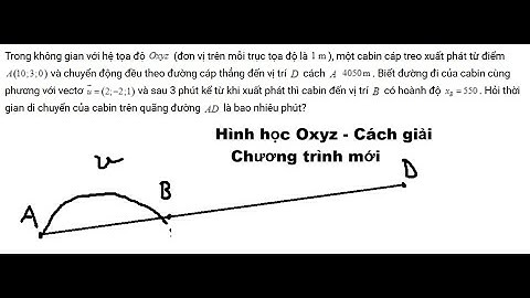 Toán 12: Hình Oxyz: Trong không gian với hệ tọa độ Oxyz ( đơn vị trên mỗi trục tọa độ là 1m), một
