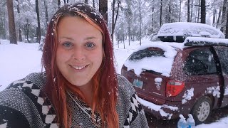 Living In A Minivan In A Snow Storm?! | Did I leave the desert too early? Snow days in April! by My Basic Journey 11,918 views 1 month ago 18 minutes