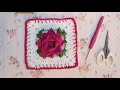 How to crochet 3d flower square كروشيه مربع جراني بورده مجسمه