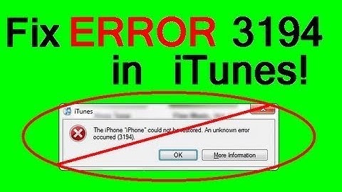 How to Fix iTunes Error 3194 in Windows 10/8/7 [Tutorial] Tech Blog