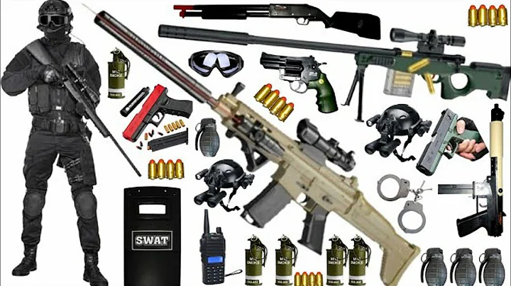 Special Forces Military Toy Gun Set Unboxing, Shotgun, M416, SCAR , 98K AWM, Revolver, Glock Pistols