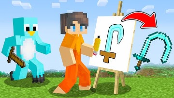 Speedrunner VS Hunter But Whatever You Draw, You Get! - Minecraft