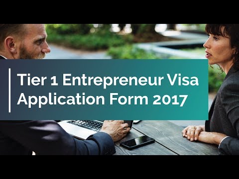 Tier 1 Entrepreneur Visa Application Form 2017