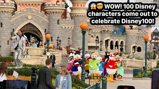 100 Disney Characters Come Out For #Disney100 Show At Disneyland Paris