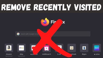 How To Remove Recently Visited In Mozilla FireFox | Firefox Remove ShortCut Icon