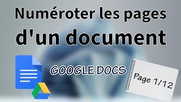 Numéroter les pages d