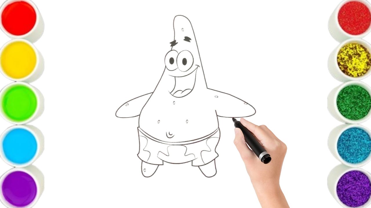 Let’s paint patrick star || easy painting for kids and preschoolers ...