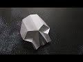 How to make a skull face using paper  paper craft