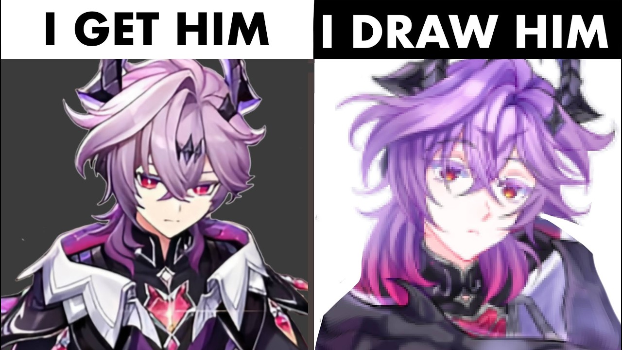 Drawing Every Genshin Character I Pull