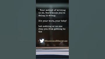 WRITING TIPS | #1 "...Don