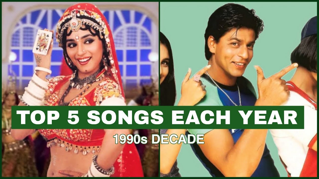 Top 5 Songs Each Year  1990s Decade  MUZIX