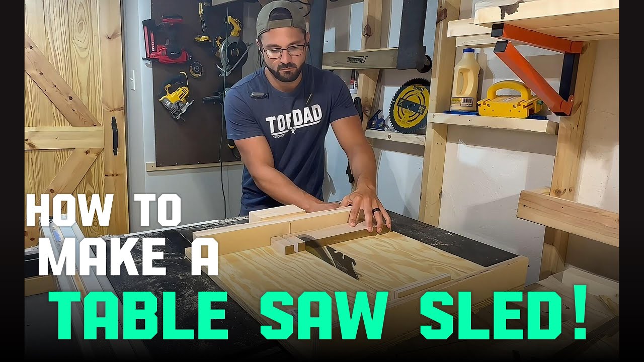 CROSSCUT TABLE SAW SLED! DIY, Simple, EASY to make crosscut sled. How