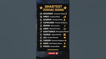 Smartest Zodiac Signs #zodiac #smart #shorts #astrology #shorts