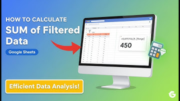 💡 SUM of Filtered Data in Google Sheets | SUBTOTAL & FILTER Formula Explained!