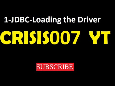 1-FIRST JDBC PROGRAM-LOADING THE DRIVER