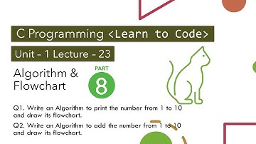 Unit-1 Lecture-23 Algorithm and Flowchart Part-8