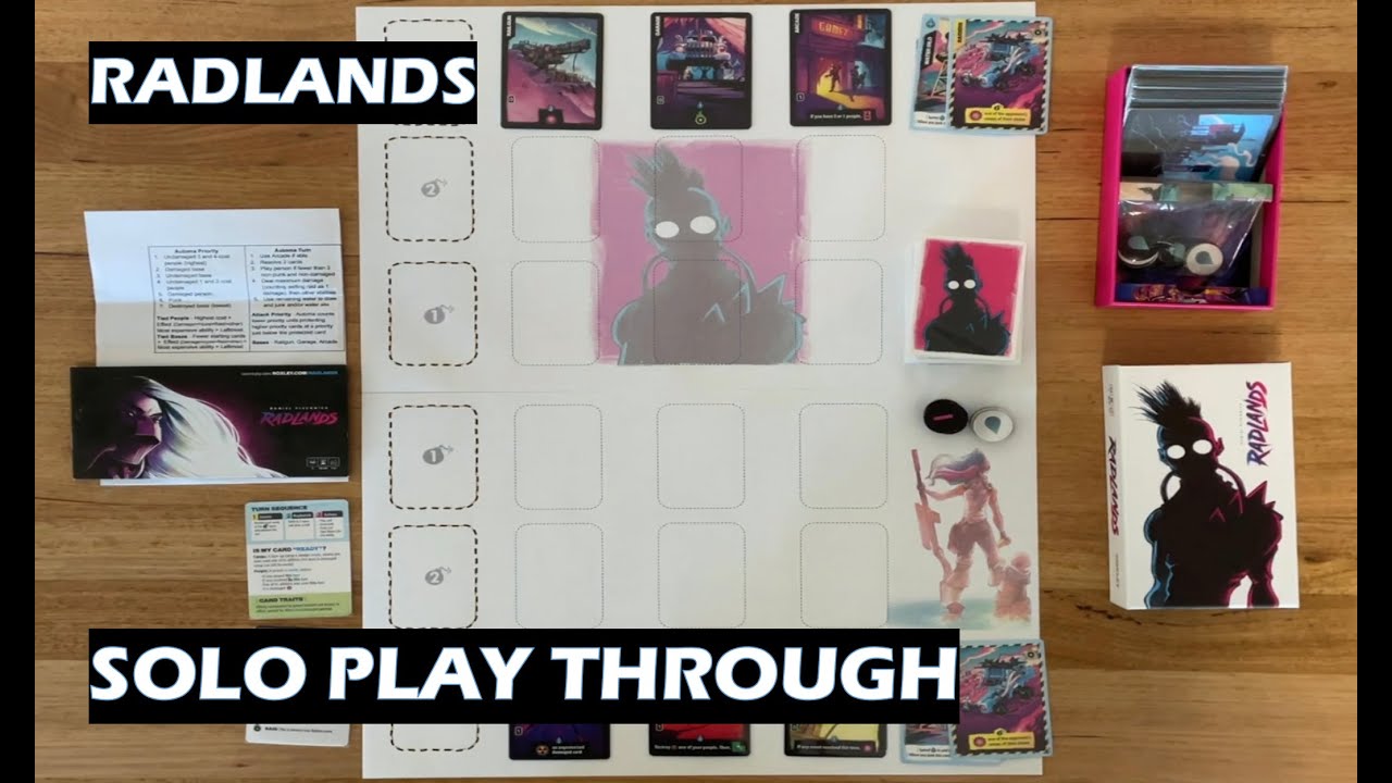 Radlands Card Game Solo Variant Play Through YouTube