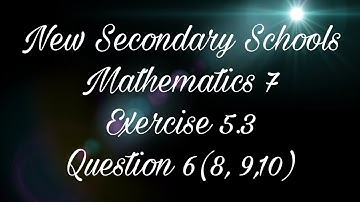 New Secondary Schools Mathematics|Class 7|Chapter # 5 FRACTIONS|Exercise 5.3|Question 6(8,9,10)