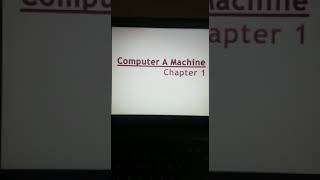 Computer- A Machine Chapter 1