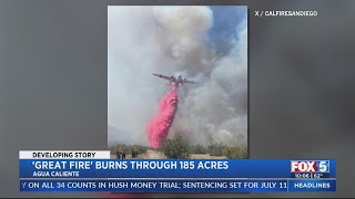 Brush fire erupts in AnzaBorrego Desert State Park