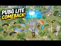 PUBG MOBILE LITE COMEBACK PUBG LITE SOLOVSQUAD GAMEPLAY 