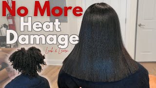 Eliminate Heat Damage! Silk Press On Natural Curly hair!