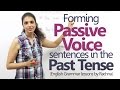 English Grammar lesson - Passive voice sentences in the past tense ( Learn English)