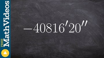 Rewriting an angle in decimal from degree form