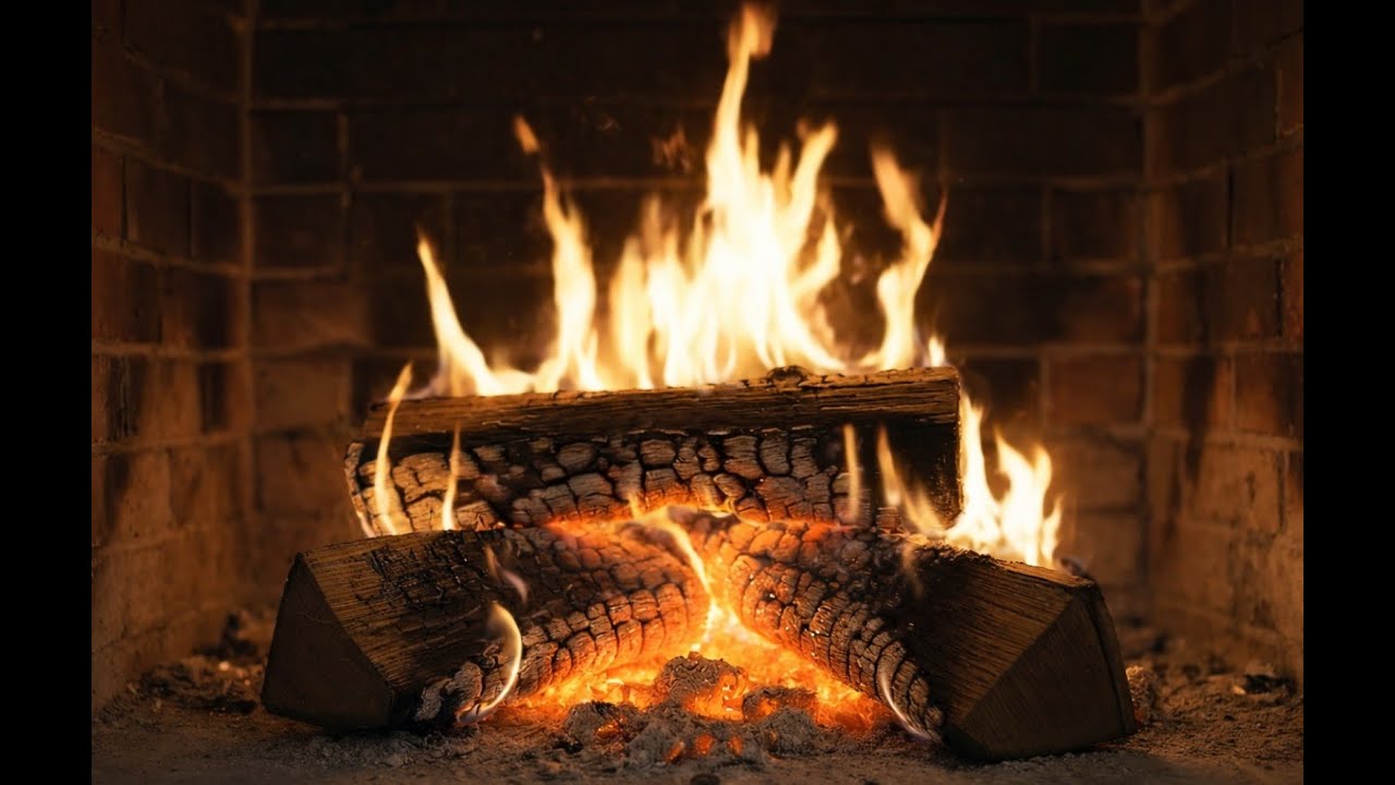 Cozy Fireplace 🔥 1 Hour | Real Crackling Fire Sounds | Relaxing Ambience for Sleep & Focus