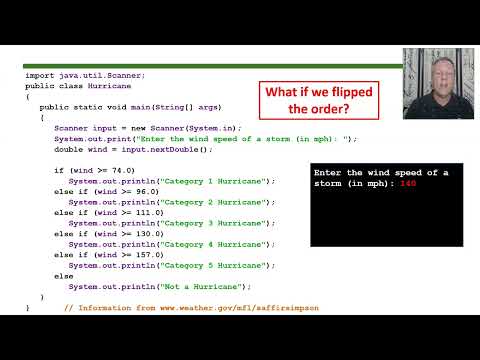 AP Computer Science A - Topic 2.4 - Part 2:  Nested If Statements