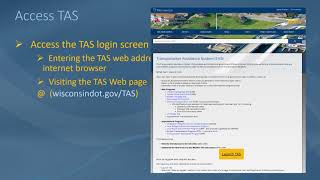 Uitgaven Billy Goat aanvaardbaar Introduction to the Transportation Assistance System (TAS) - YouTube