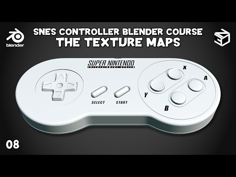 SNES Controller Blender Course | 08: The Texture Maps