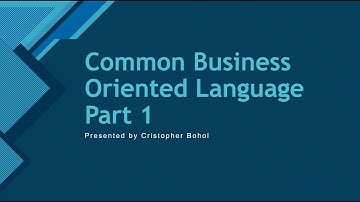 Cobol Programming Report Summary Part 1