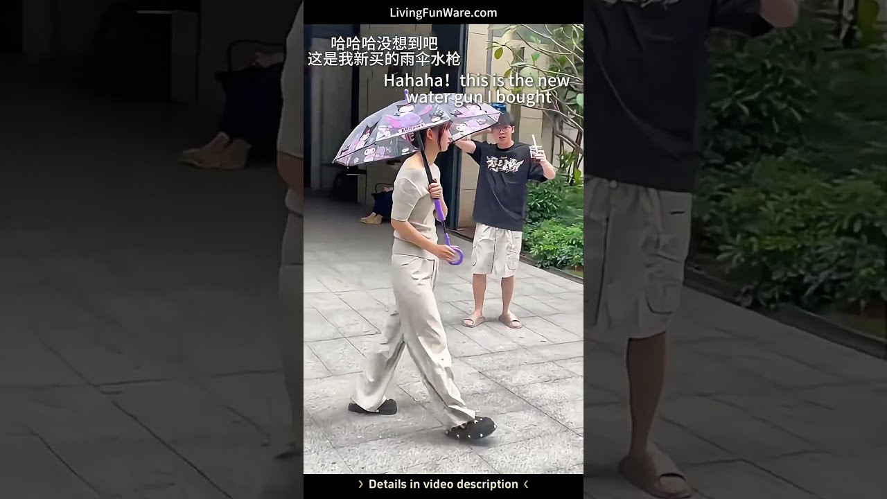 Attack Defense In One The Transparent Umbrella That Doubles As A Water Gun