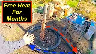 JeanPain Compost Heating System Watch This DIY! How To Get Free Heat For Months | Episode 5