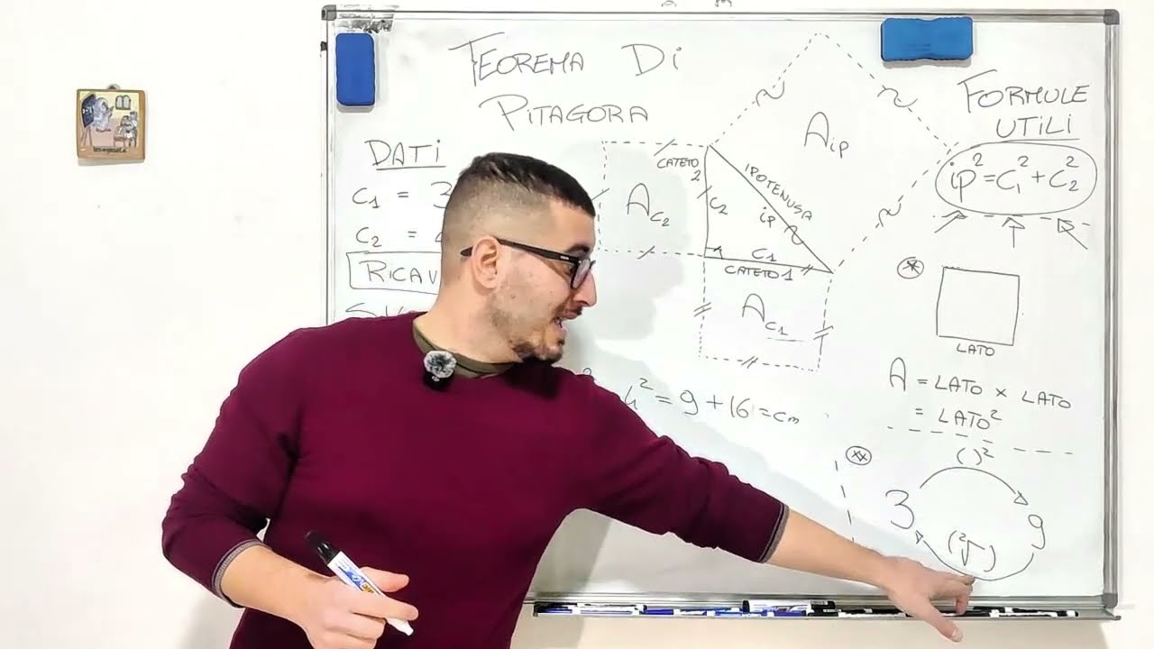 Teorema di Pitagora:  come ricavare l'ipotenusa / Esercizio Svolto