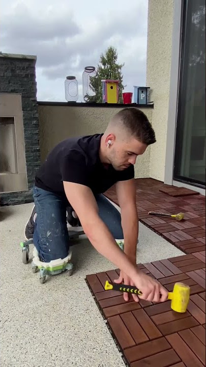 IKEA Patio Flooring Installation