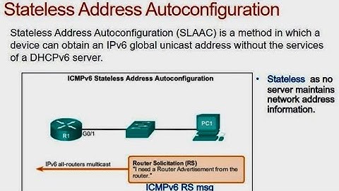 SLAAC Stateless Address AutoConfiguration