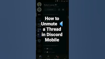 How to Unmute 🔈a Thread in Discord Mobile #roduz #discord #unmute #thread #unmuted #howto #how