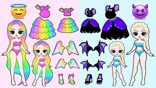 Disney Princess Pregnant And Daughter Dress up  Angel Vs Evil | 35 Best DIY Arts & Paper Crafts