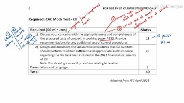 CII - Part 2: Required analysis