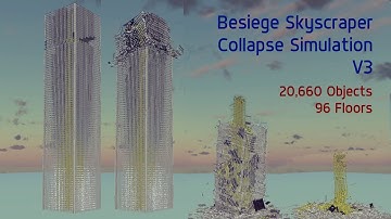 Skyscraper Collapse Simulation V3 | Besiege (22,000 objects)