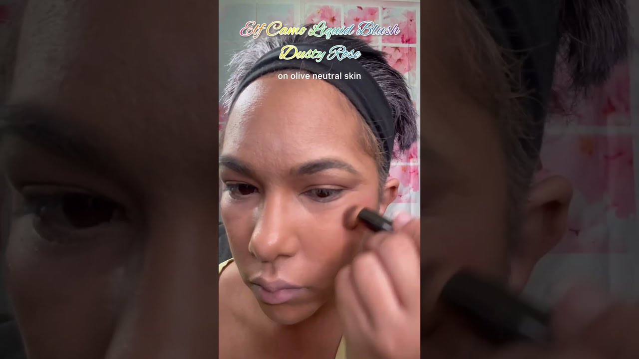 Elf Cosmetics Camo Liquid Blush Dusty Rose Brown Girl Friendly Swatches