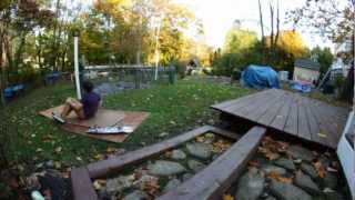 Backyard Grass Gap Kickflip Attemtps