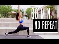POWERFUL! NO REPEAT FULL BODY CARDIO & STRENGTH WORKOUT | (No Weights)