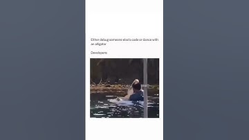 Either debug someone else´s code or dance with a alligator #shorts #alligator #developer #code
