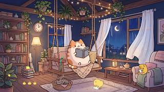 Mochi's Lofi Rain Swing Reading Night 🌧️ Gentle Lofi Vibes 🌙 Relaxing Beats for Study, Sleep & Peace screenshot 5